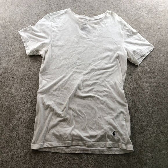 Polo Ralph Lauren Men T-Shirt Medium Slim Fit Crew Neck Casual White Tee Classic - Picture 7 of 8